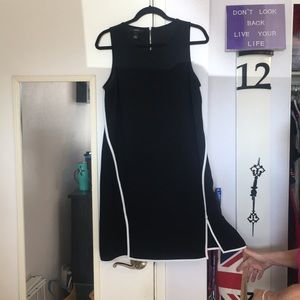 Alfani black and white dress